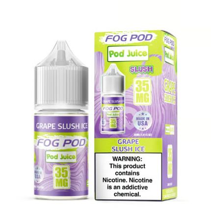 Pod Juice x Fog Pod Grape Slush Ice Salts, 30mL with Packaging