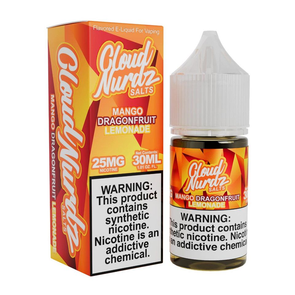 Mango Dragon Fruit Lemonade Cloud Nurdz TF-Nic Salts, 30mL With packaging