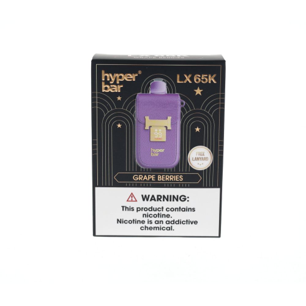 Hyper Bar LX65K 65K Disposable Grape Berries with Packaging