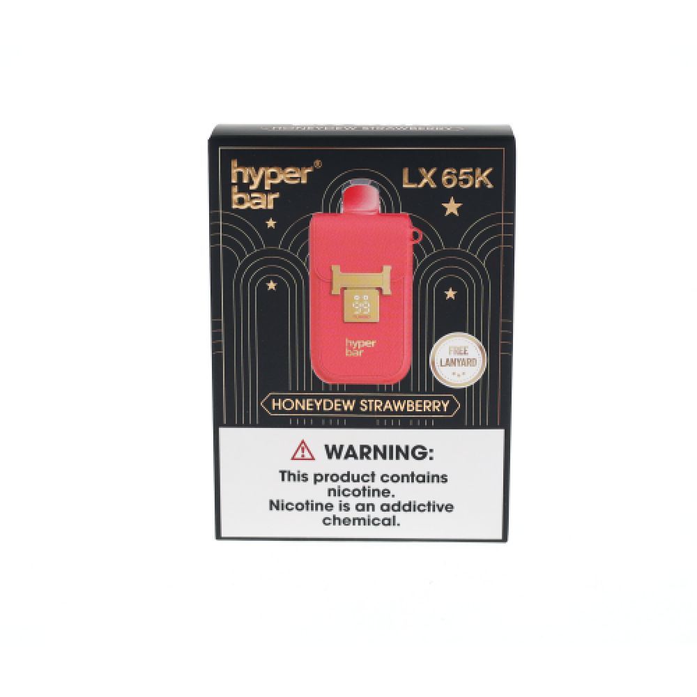 Hyper Bar LX65K 65K Disposable Honeydew Strawberry with Packaging
