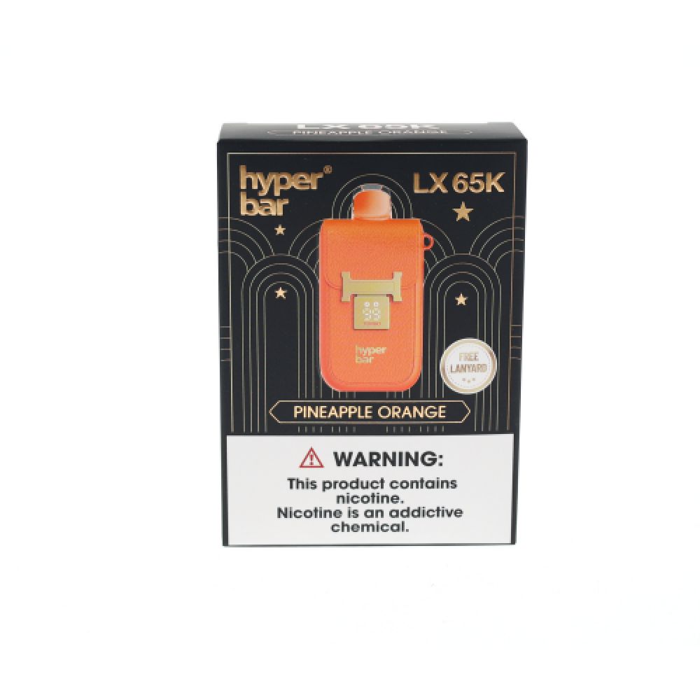 Hyper Bar LX65K 65K Disposable Pineapple Orange with Packaging