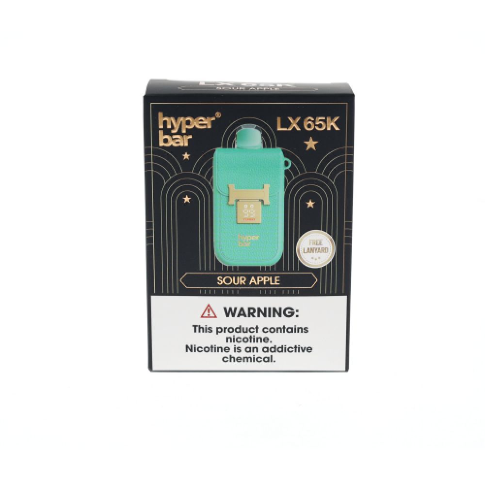 Hyper Bar LX65K 65K Disposable Sour Apple with Packaging