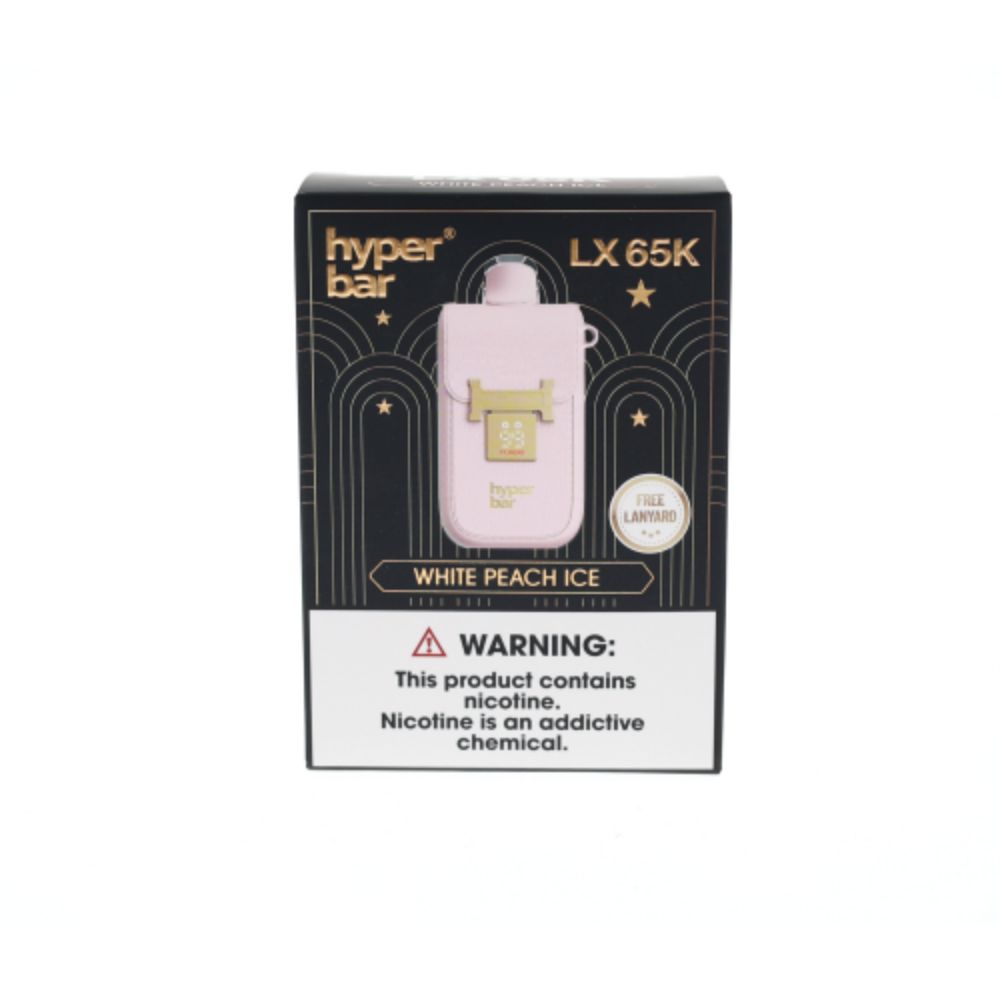 Hyper Bar LX65K 65K Disposable White Peach Ice with Packaging