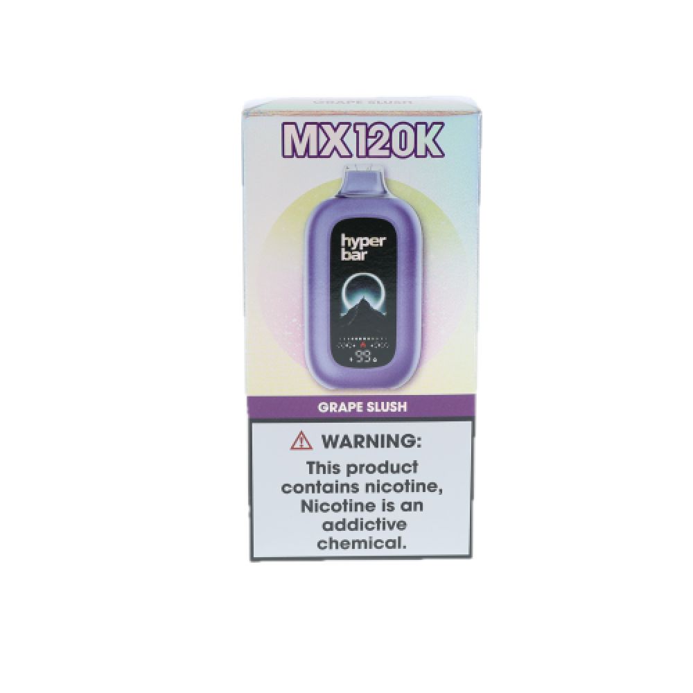 Hyper Bar MX 120K Disposable Grape Slush with Packaging