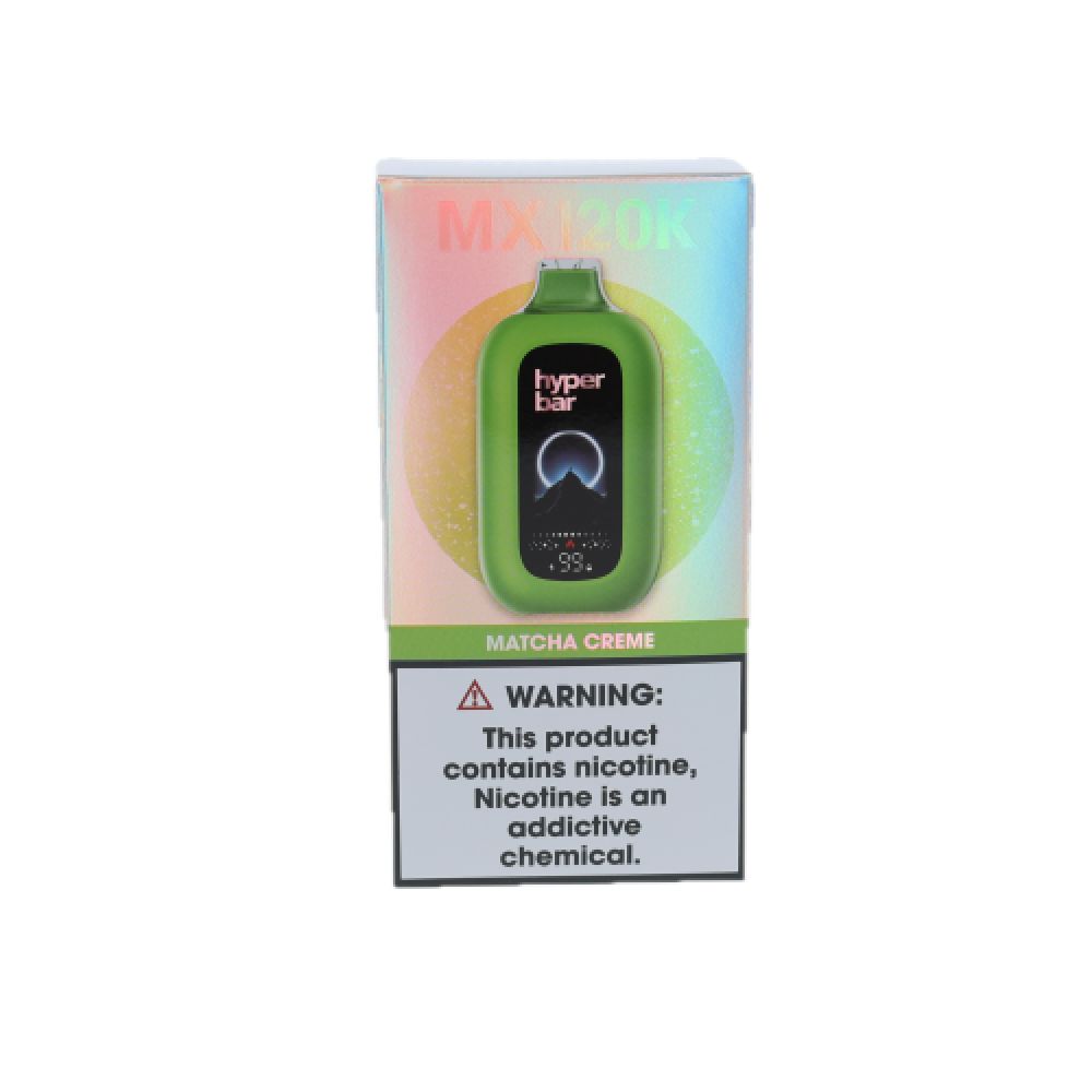 Hyper Bar MX 120K Disposable Matcha Creme with Packaging