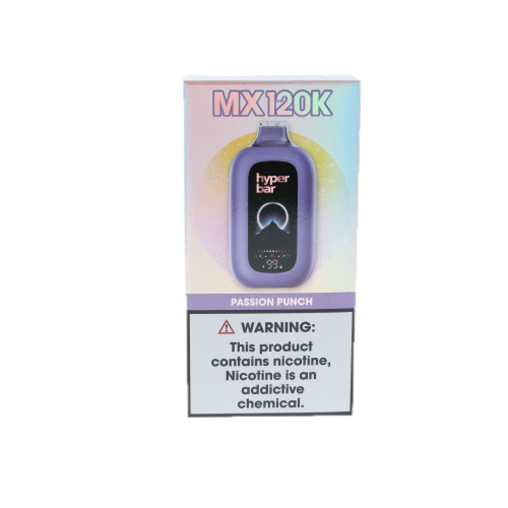 Hyper Bar MX 120K Disposable Passion Punch with Packaging
