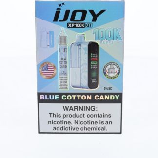 iJoy XP 100K Disposable + Salts 15mL Blue Cotton Candy with Packaging