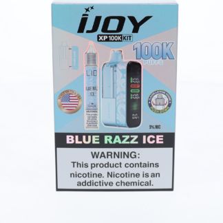 iJoy XP 100K Disposable + Salts 15mL Blue Razz Ice with Packaging