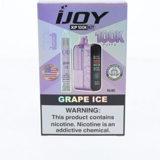 iJoy XP 100K Disposable + Salts 15mL Grape Ice with Packaging