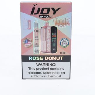 iJoy XP 100K Disposable + Salts 15mL Rose Donut with Packaging