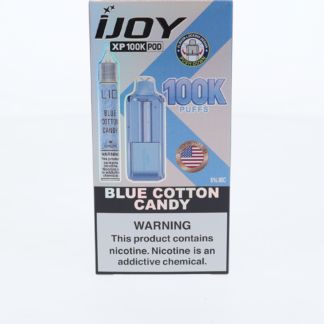 iJoy XP 100K Disposable Pod + Salts 15mL Blue Cotton Candy with Packaging