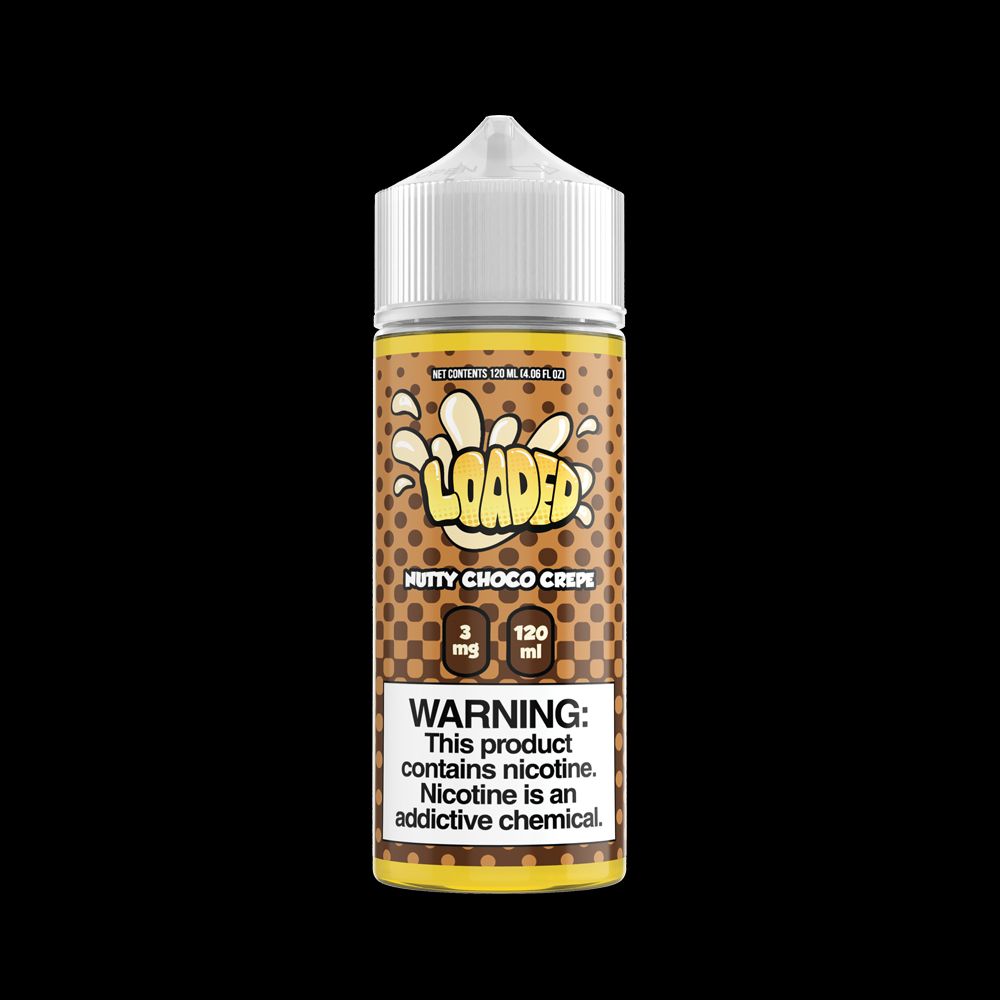 LOADED Series E-Liquid | 120mL | 3mg | Freebase | Nutty Choco Crepe
