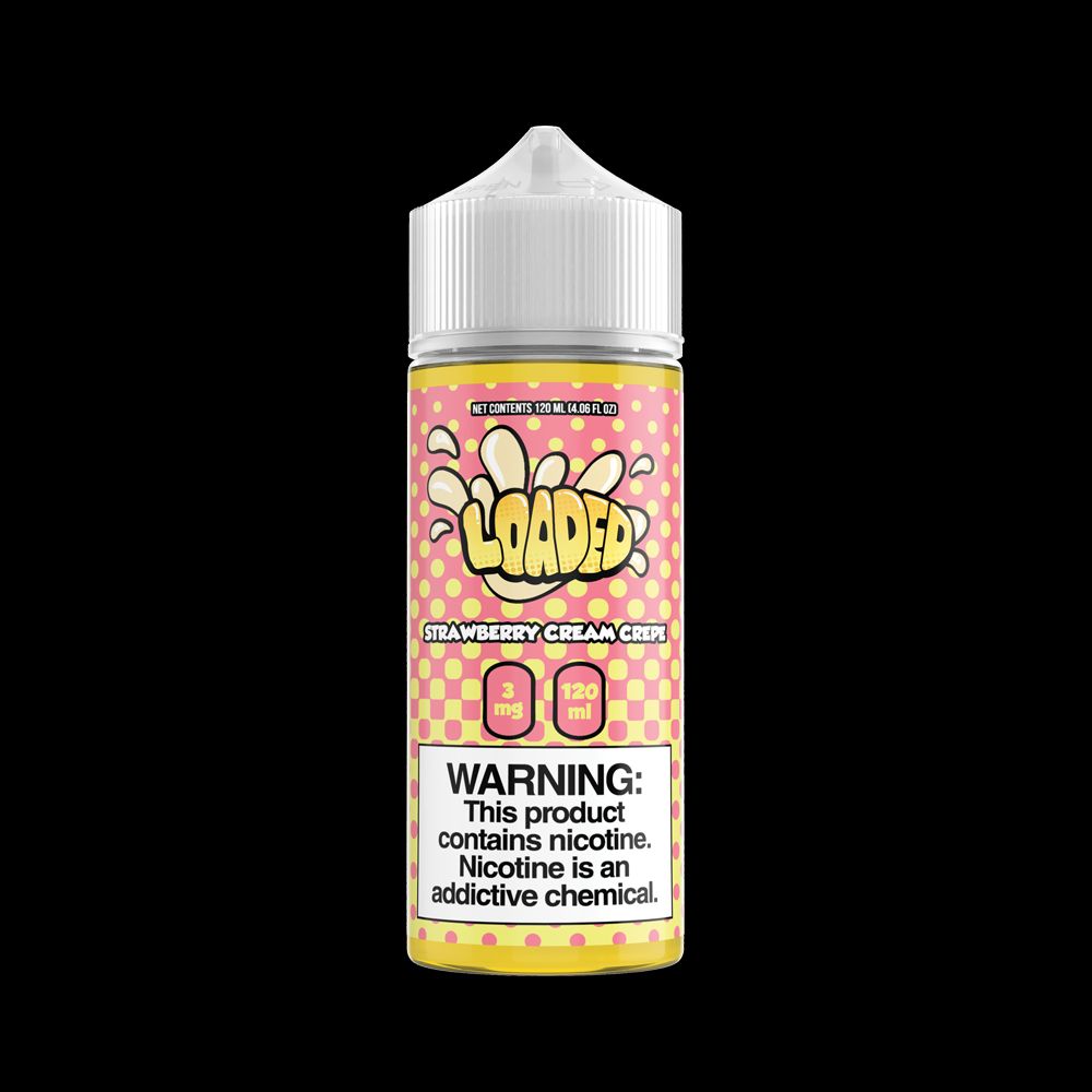 LOADED Series E-Liquid | 120mL | 3mg | Freebase | Strawberry Cream Crepe