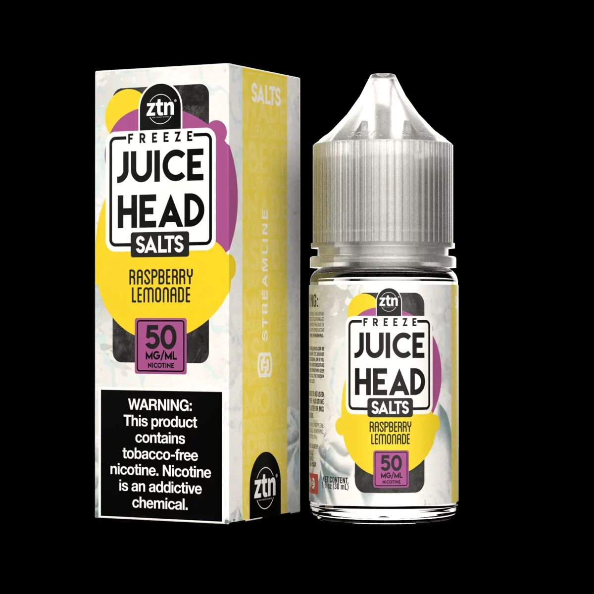 Juice Head Salt Series E-Liquid | 30mL | 50mg | Salt Nic | Raspberry Lemonade with Packaging