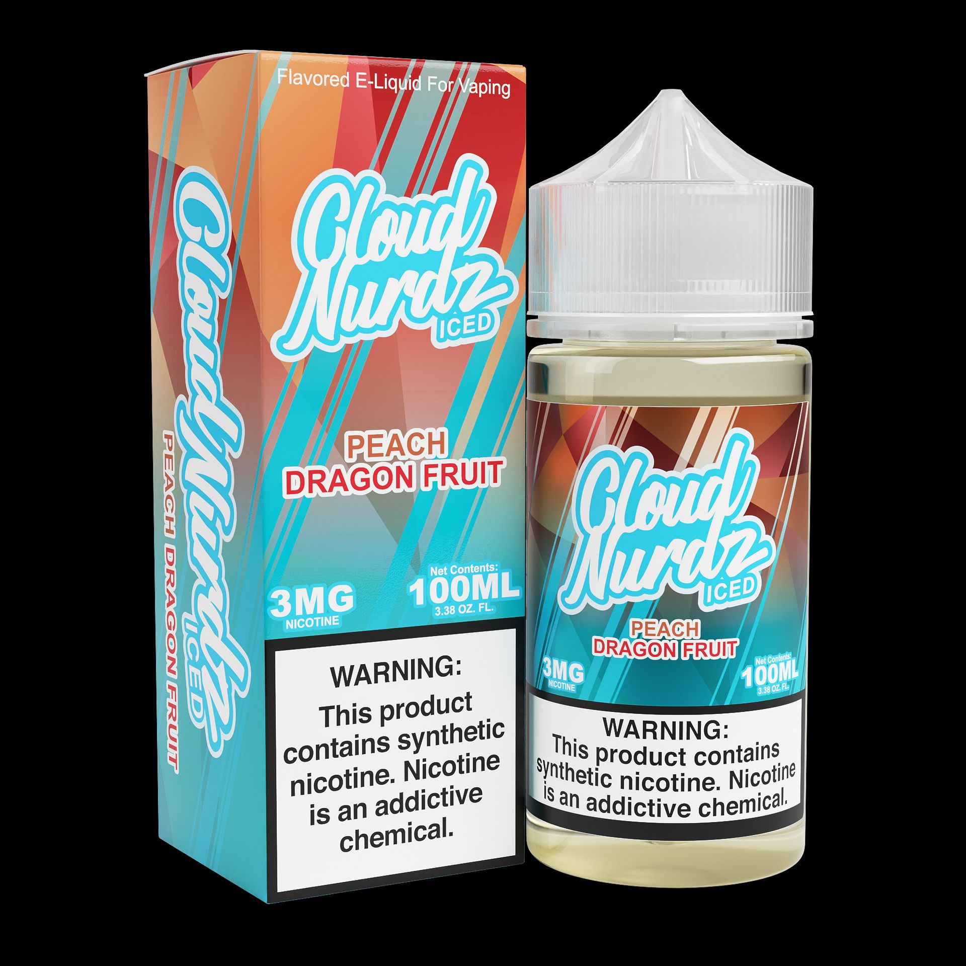 Peach Dragonfruit Iced by Cloud Nurdz TFN 100mL with packaging