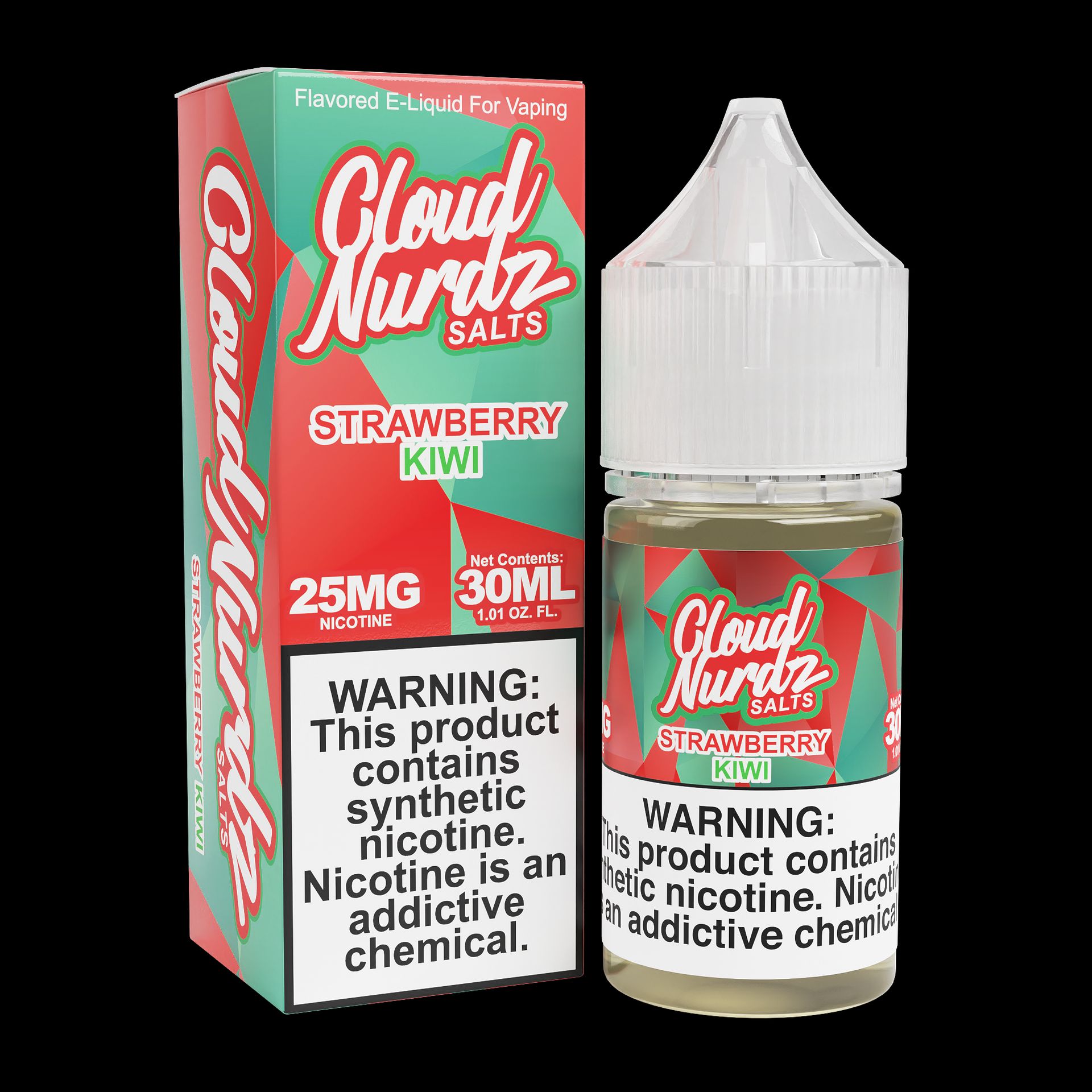 Strawberry Kiwi by Cloud Nurdz TFN Salt 30mL with packaging
