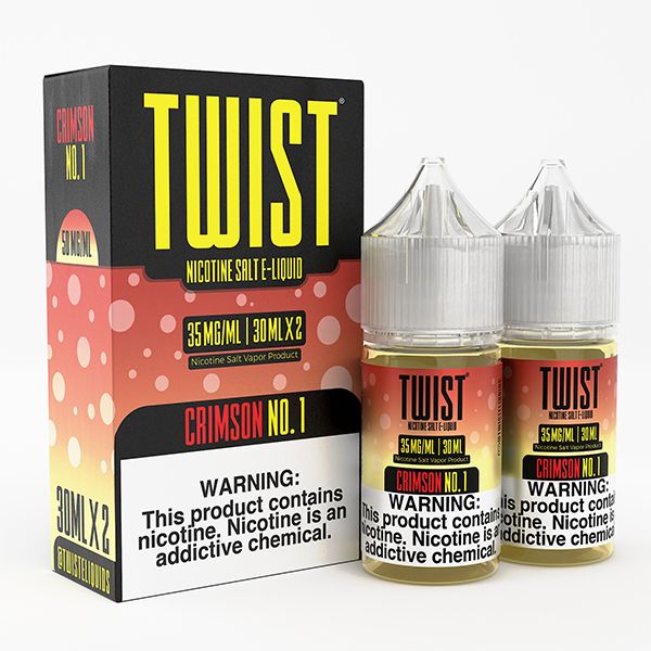 Crimson Crush No.1 by Twist Salts Series 60mL (Salt Nic) • 30mL 2-Pack With Packaging
