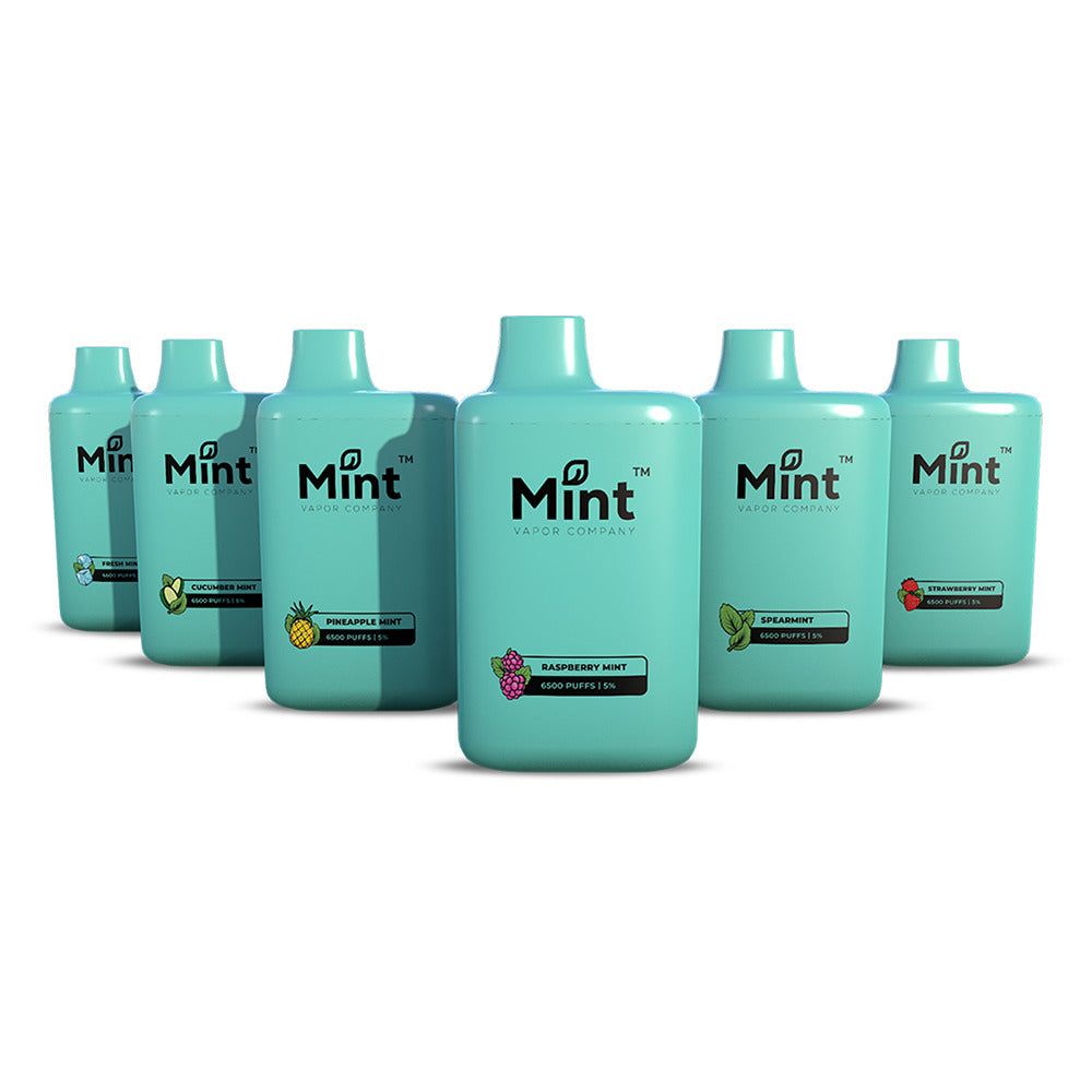 Mint Series Disposable | 6500 Puffs | 16mL | 50mg | Group Photo