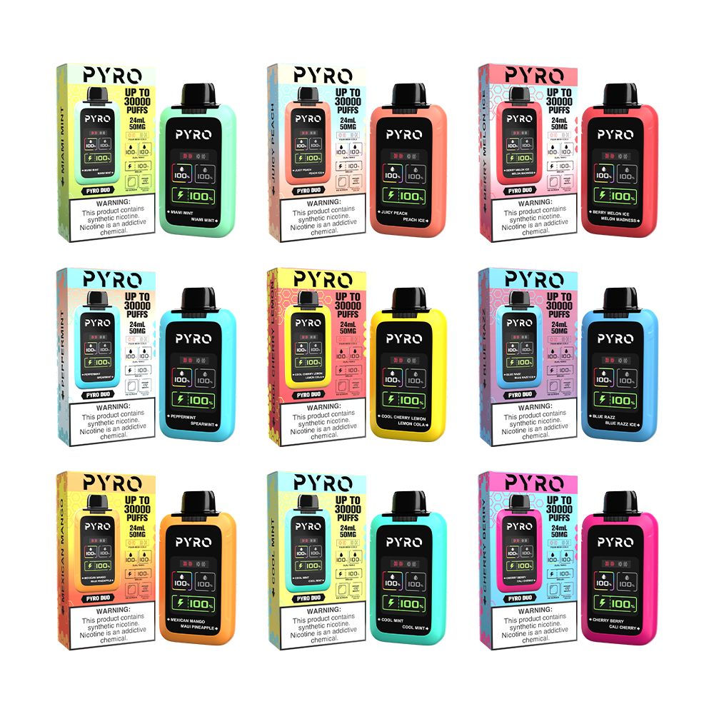 Pyro Duo Disposable | 30000 Puffs | 24mL | 50mg | Group Photo