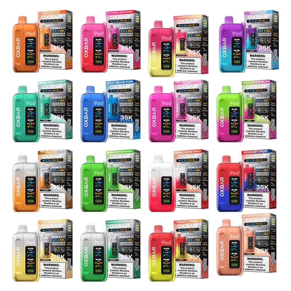 Oxbar Ice-Nic Control Pod Juice Edition Disposable | 35000 Puffs | 14mL | 50mg | Group Photo
