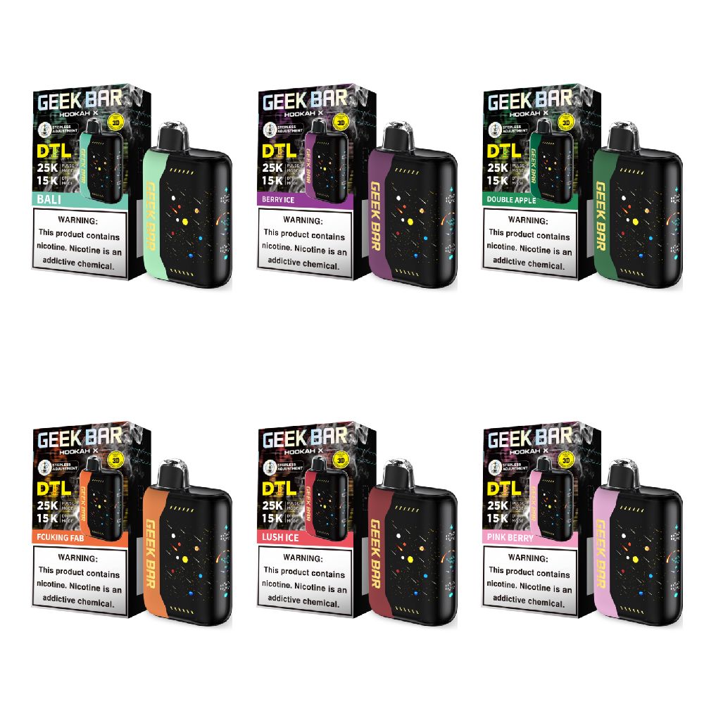 Geek Bar Hookah X 25K Disposable Group Photo with Packaging