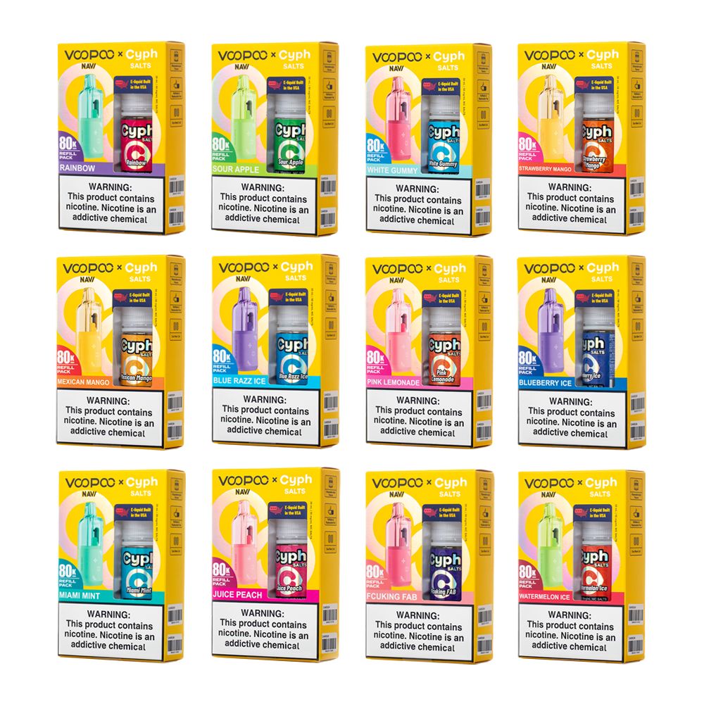 Bundle - Voopoo Navi 80K Refill Pack + Cyph Salts 30mL Group Photo with Packaging