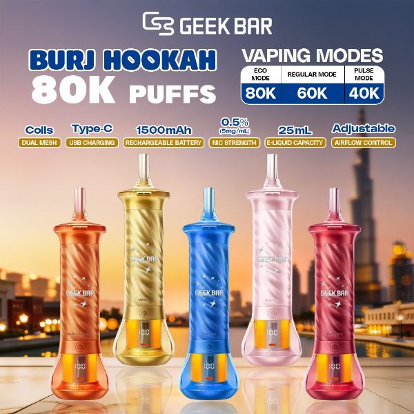 Geek Bar Burj Disposable 80K, 25mL Group Photo