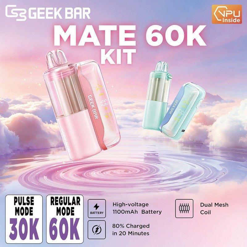 Geek Bar Mate Disposable 60K (Dispo + Power Dock), 15mL Group Photo