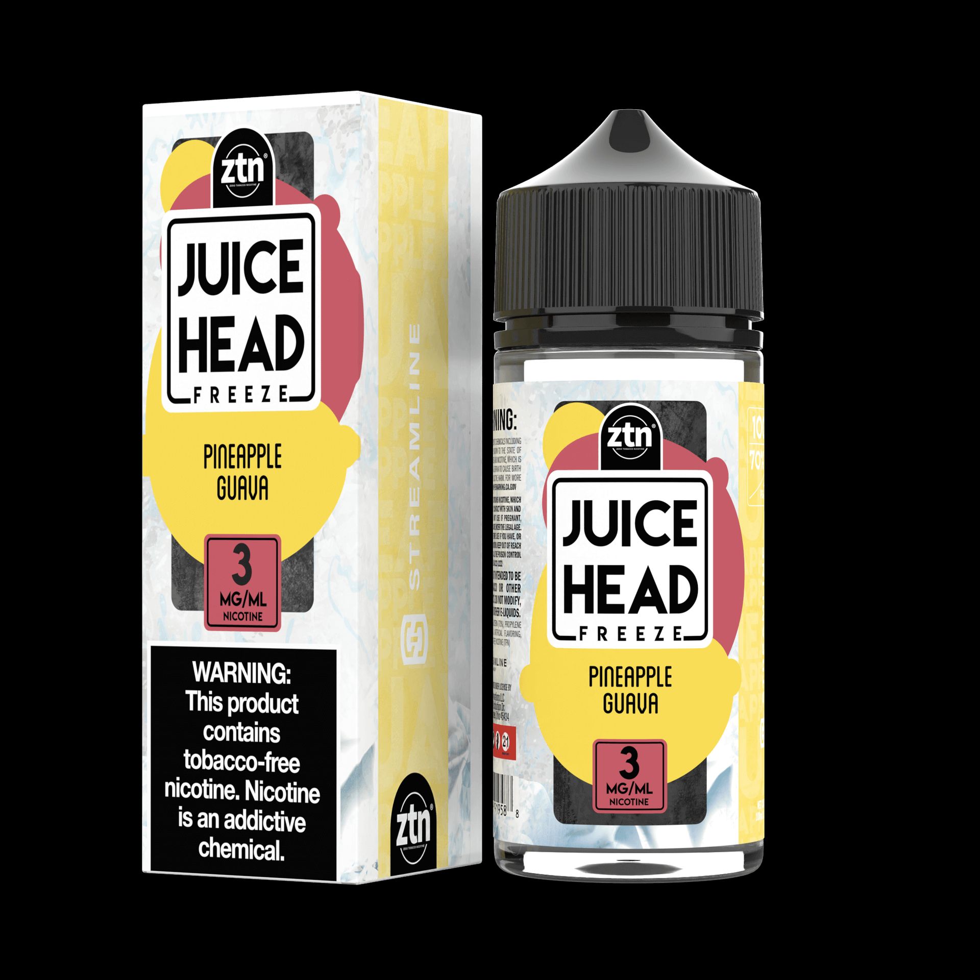 Juice Head - Pineapple Guava Freeze E-Juice - 100mL with packaging