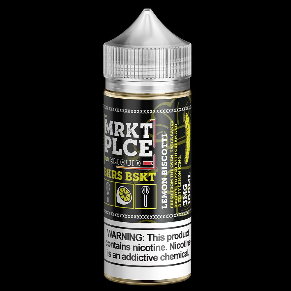 Lemon Biscotti by MRKT PLCE Series 100mL (Freebase) Bottle