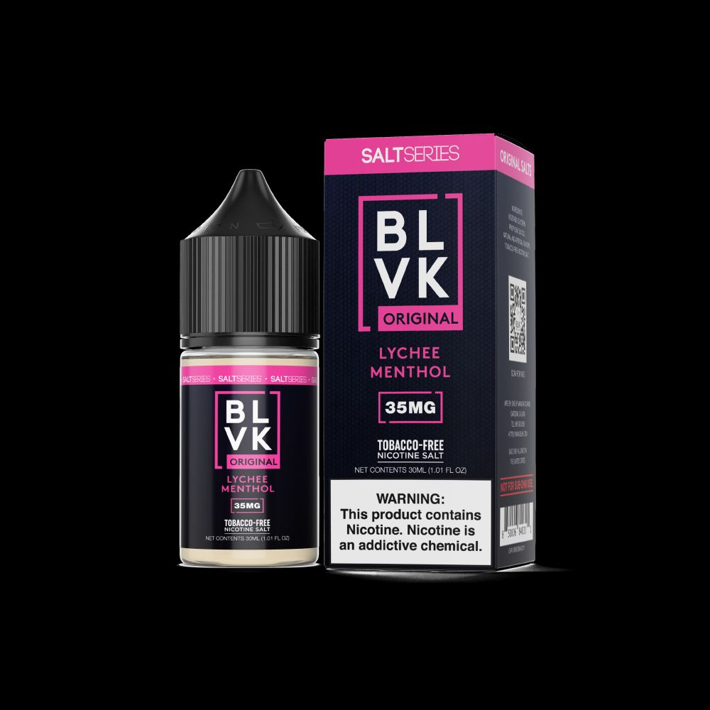 Lychee Menthol by BLVK TFN Salt 30mL (Salt Nic) with Packaging