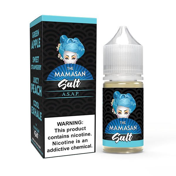 The Mamasan SALTS W-Liquid - A.S.A.P. (Apple Peach Strawberry), 30mL with Packaging