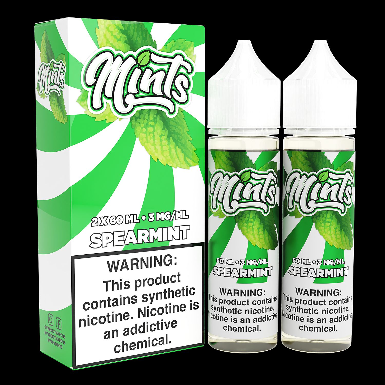 Spearmint by Mints Series 2x60mL with Packaging