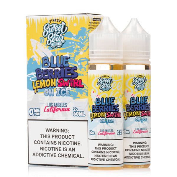 The Finest - Blue Berries Lemon Swirl On Ice E-Juice, 120ML (60mL 2-Pack) with Packaging