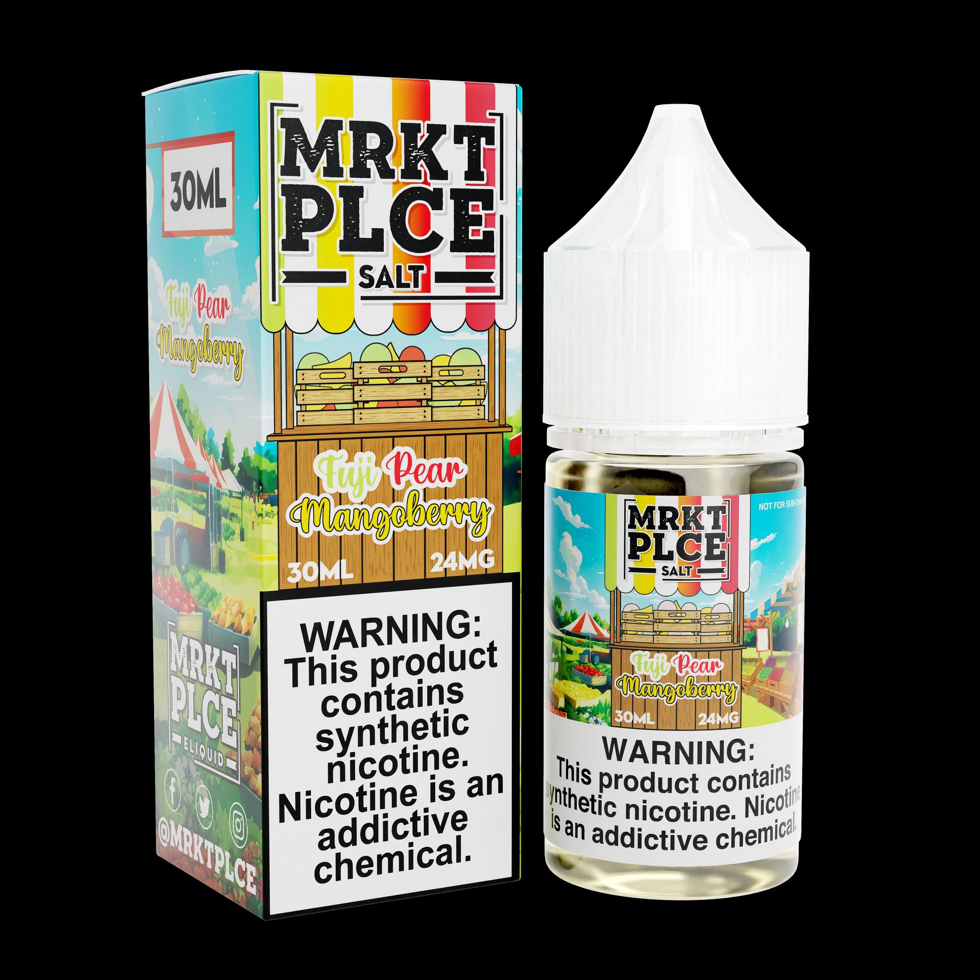 Fuji Pear Mangoberry by MRKT PLCE Salts 30mL (Salt Nic) with Packaging