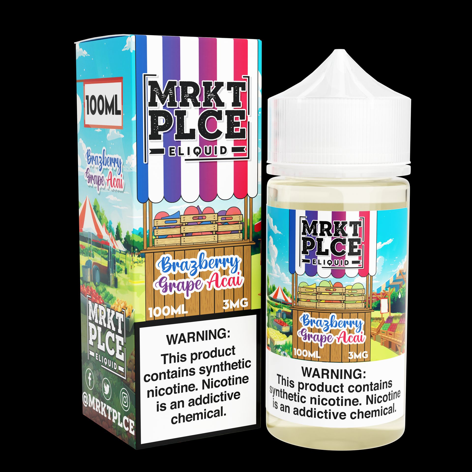 Brazberry Grape Acai by MRKT PLCE Series 100mL with Packaging