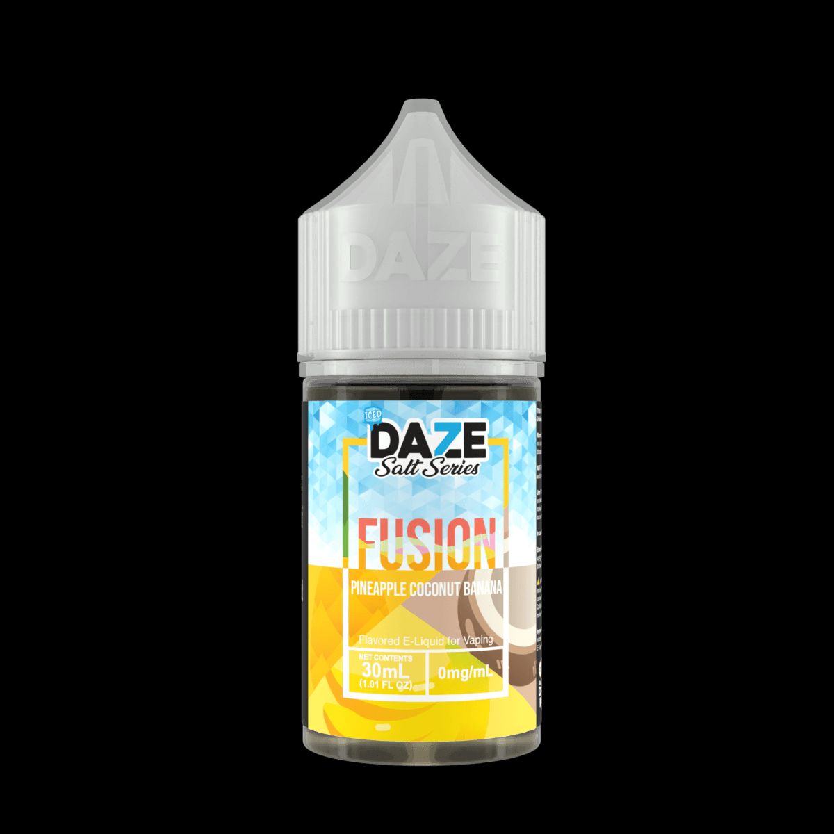 Pineapple Coconut Banana Iced 7Daze Fusion Salts 30mL 30mg bottle