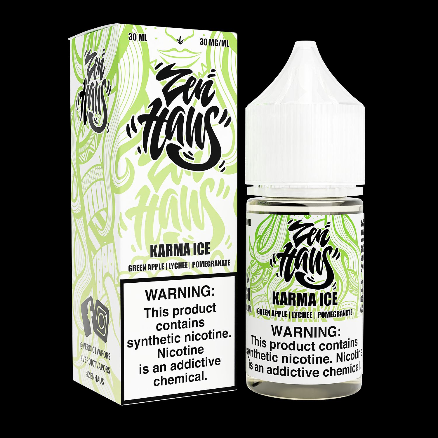 Zen Haus Ice - Karma Ice | Verdict | Revamped Salt Series | 30mL Bottle with packaging