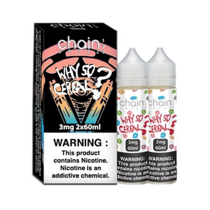 Chain Vapez Series E-Liquid | x2-60mL (120mL) | 3mg | Why So Cereal with packaging