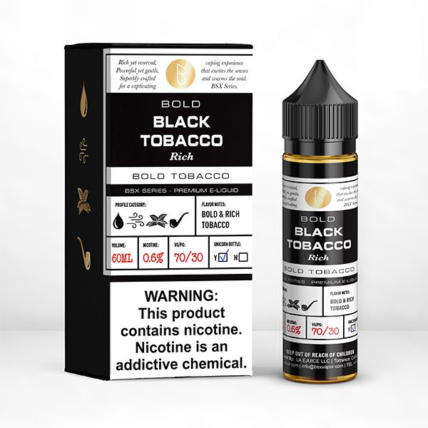 GLAS BSX TFN Series E-Liquid | 0mg | 60mL | (Freebase) | Bold Rich Black Tobacco with Packaging