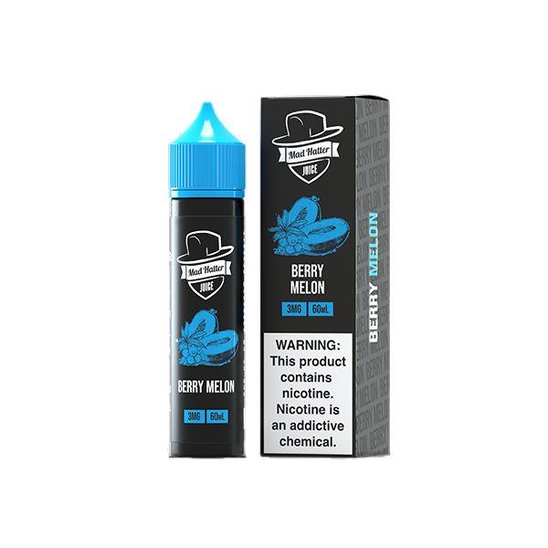 Mad Hatter E-Liquid | 60mL | 3mg | Freebase | Berry Melon with Packaging