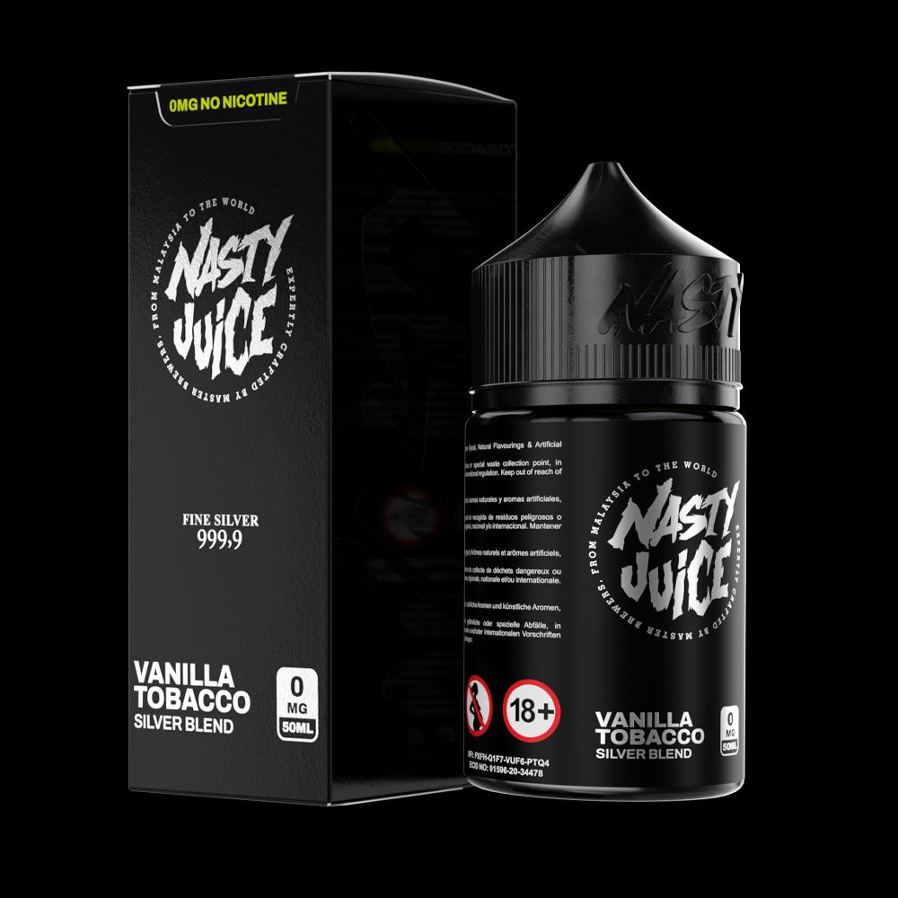 Silver Blend by Nasty Juice E-Liquid 60mL (Freebase) with packaging