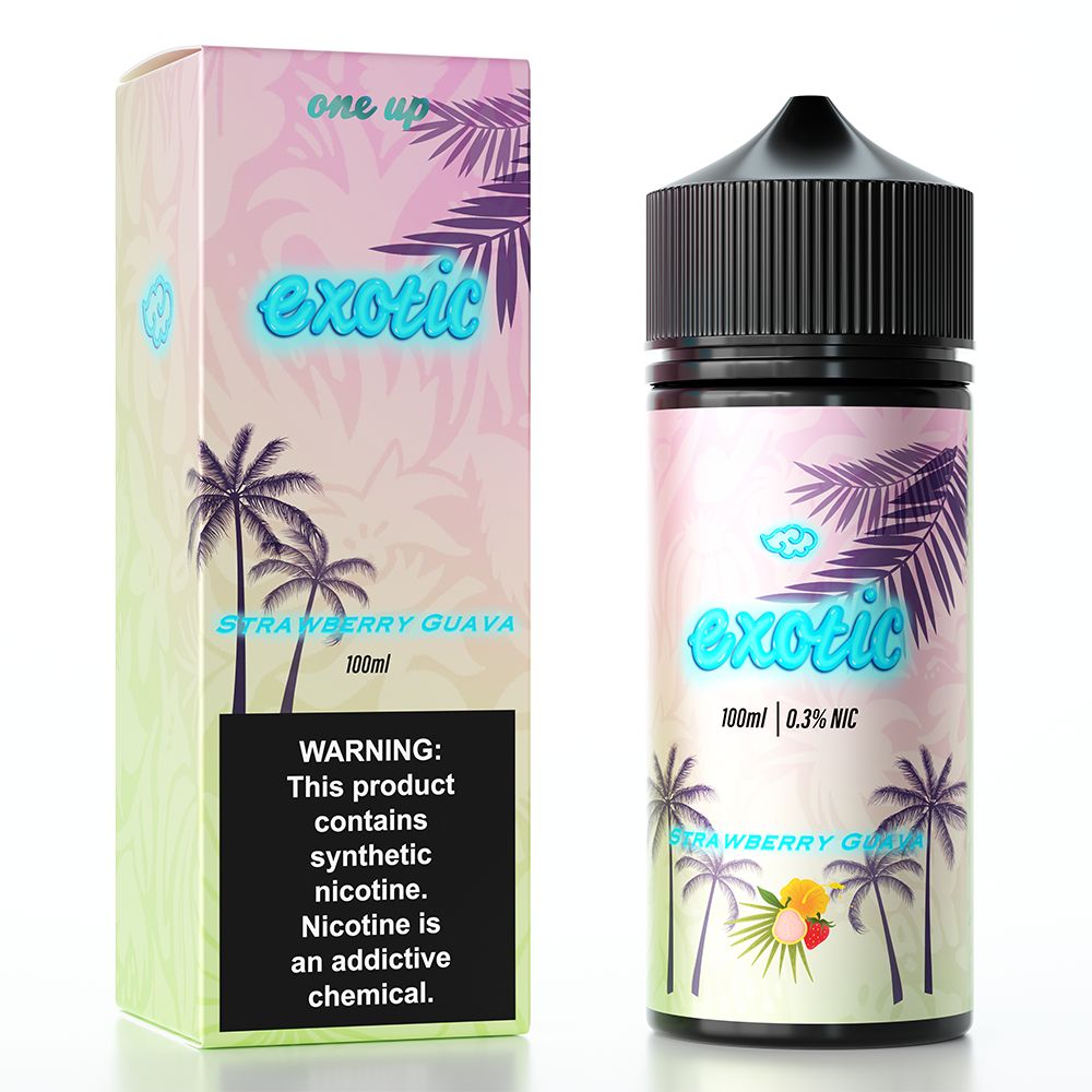 Strawberry Guava by One Up TFN E-Liquid 100mL (Freebase) with Packaging