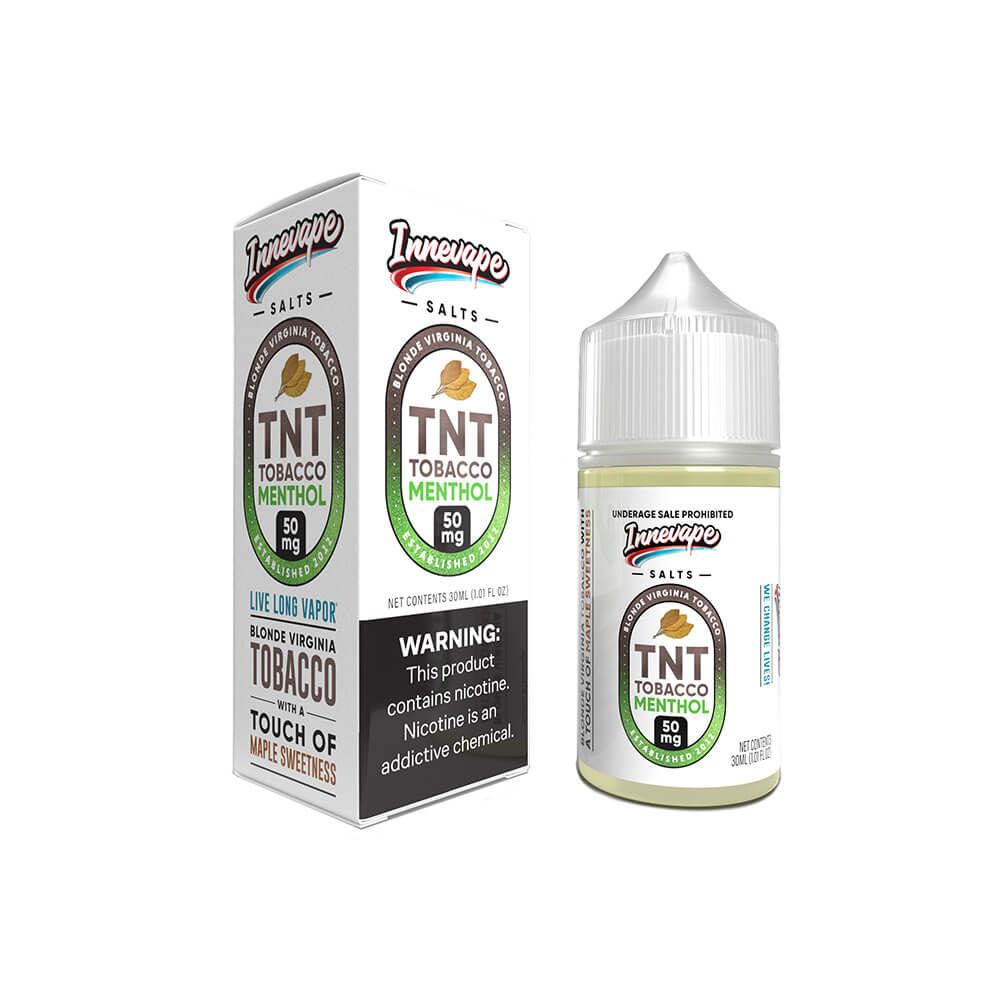 Innevape Salt Series E-Liquid | 30mL | 50mg | Salt Nic | TNT Tobacco Menthol with Packaging