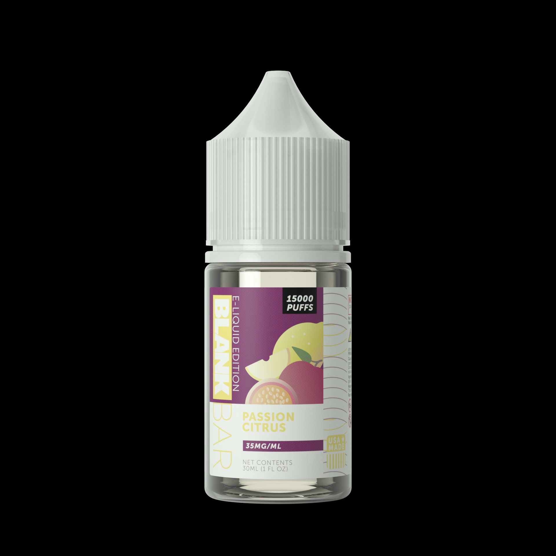 Blank Bar 15000 Puff Salt-Passion Citrus, 30mL bottle