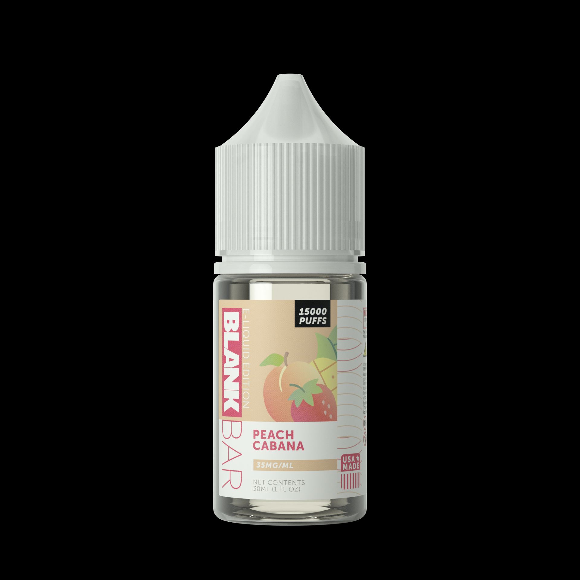 Blank Bar 15000 Puff Salt-Peach Cabana, 30mL bottle