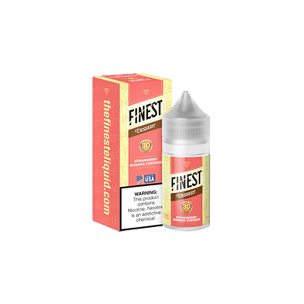 The Finest SALTS E-Liquid - Strawberry Banana Custard, 30mL with packaging