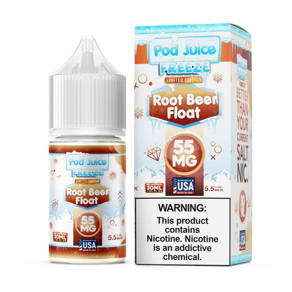 Pod Juice TFN Salts Series Root Beer Float Freeze, 30mL with Packaging