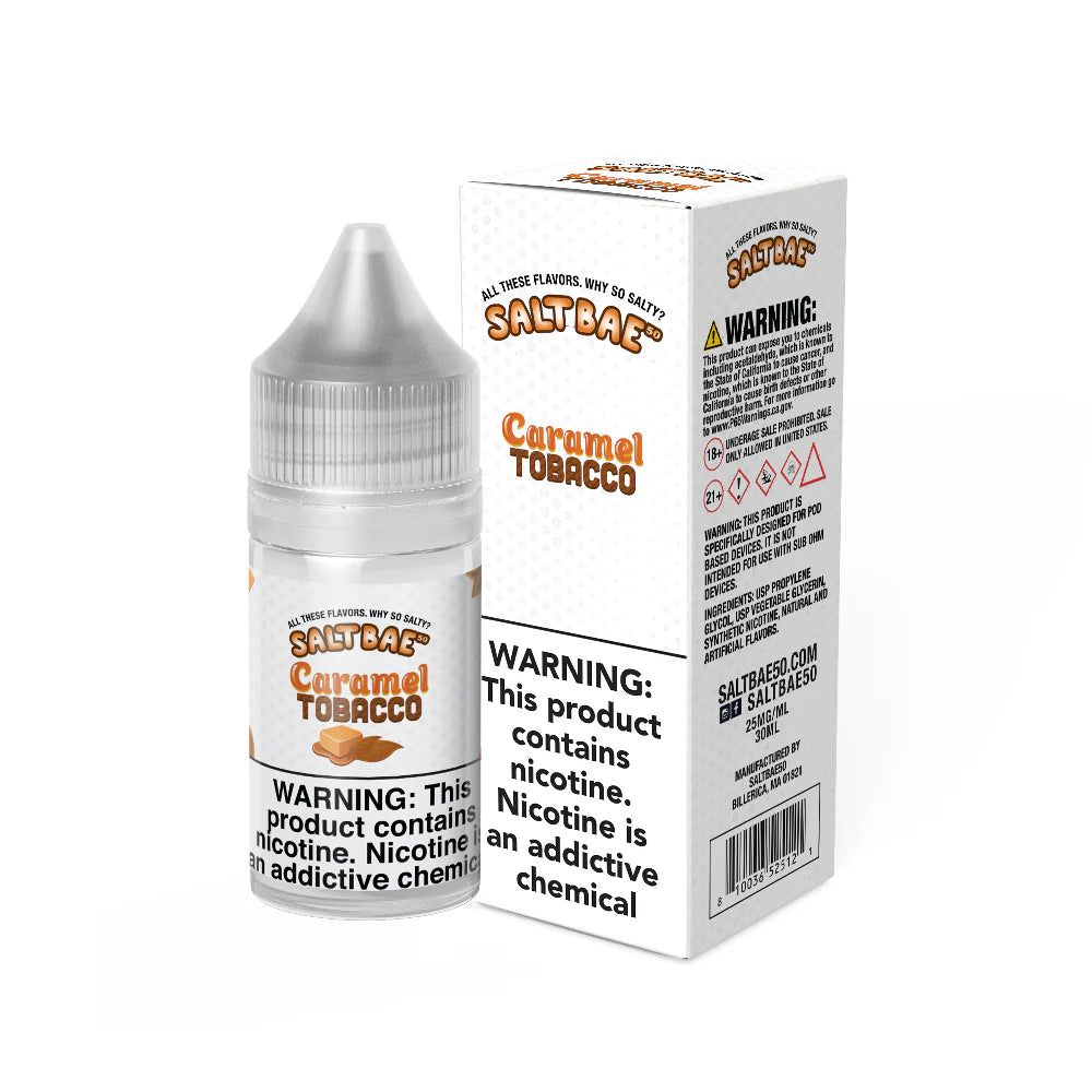 Salt Bae 50 Caramel Tobacco Salt, 30mL with Packaging