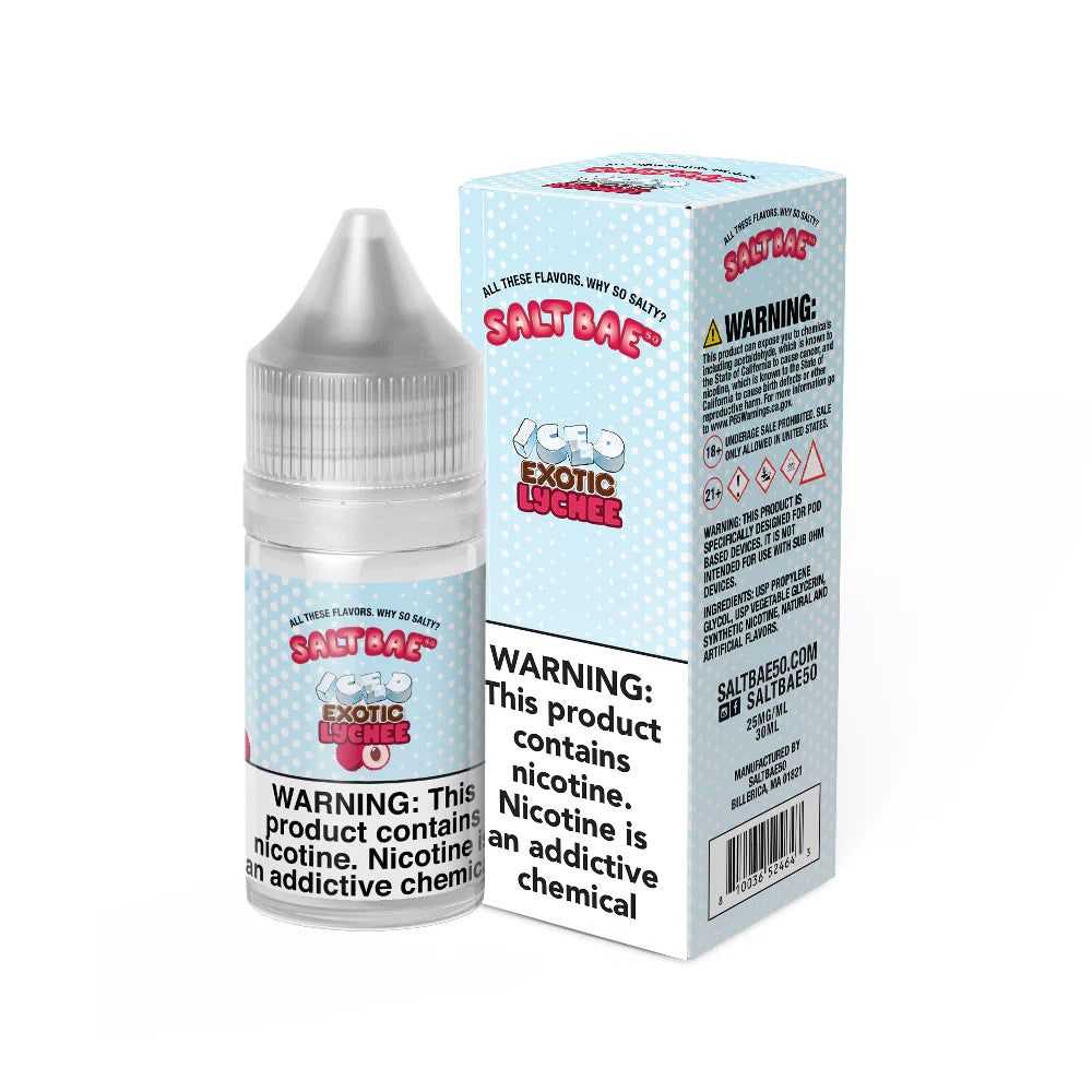 Salt Bae 50 Exotic Lychee Iced Salt, 30mL with Packaging